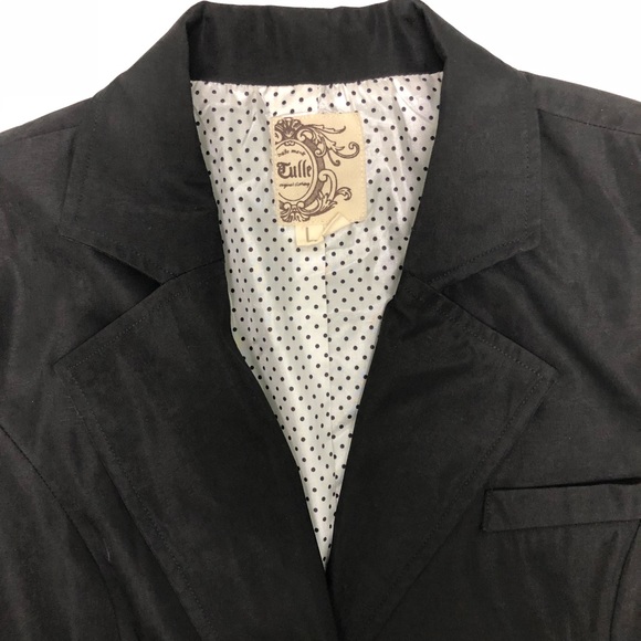 Tulle cropped sleeve blazer - Picture 2 of 4